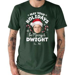 Holiday Christmas Men's T-Shirt The Office Dwight NWOT Size Medium